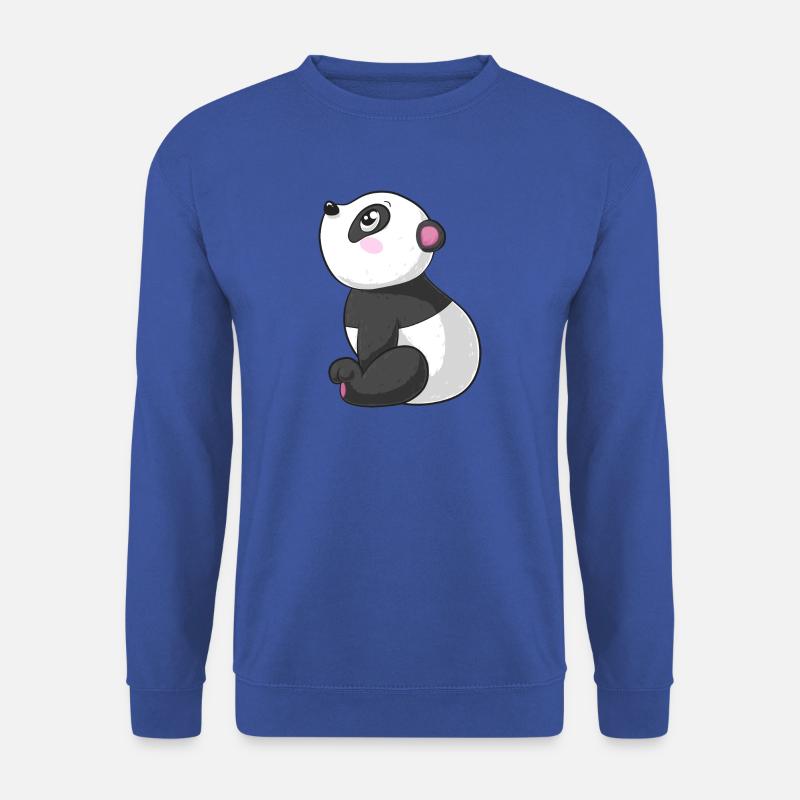Träumender Comic Panda - Unisex Pullover - Royalblau