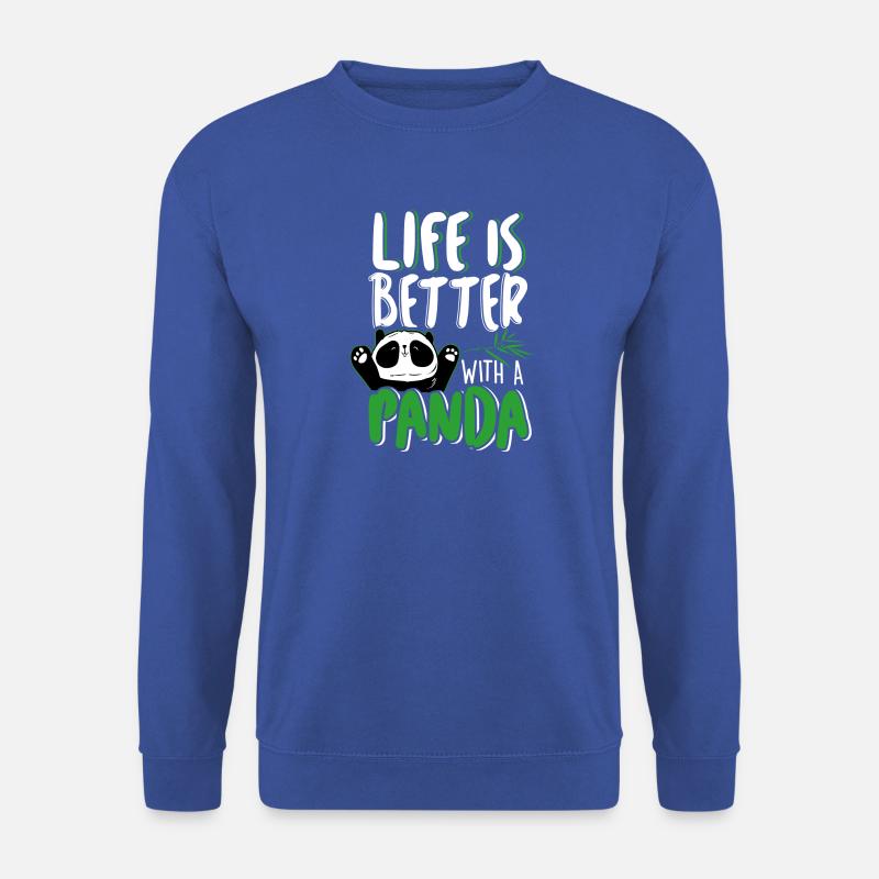 Life is better with a Panda - Pandas Pandas - Unisex Sweatshirt - royal blue