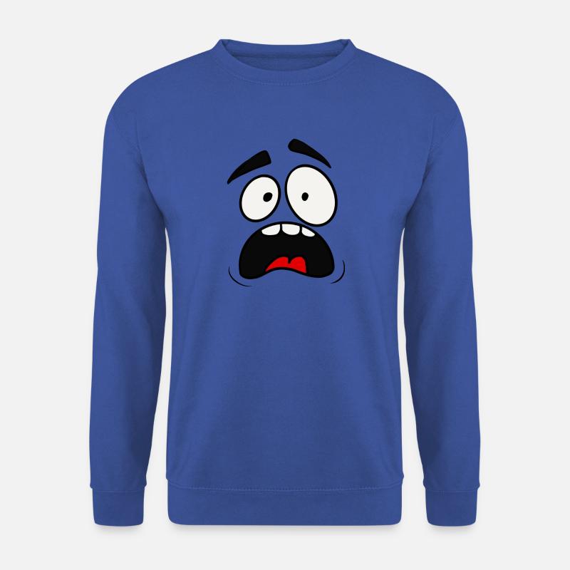 Verängstigtes Gesicht - Unisex Pullover - Royalblau