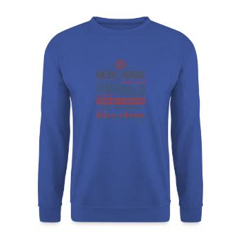 Hundeliebe > Meine Hunde machen mein Leben schöner - Unisex Pullover - Royalblau - Vorne - Alina (178cm) & Michal (187cm)