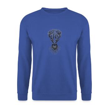 deer - Unisex Sweatshirt - royal blue - Front - Alina (178cm) & Michal (187cm)
