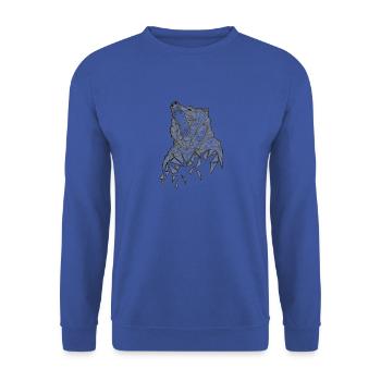 bear - Unisex Sweatshirt - royal blue - Front - Alina (178cm) & Michal (187cm)