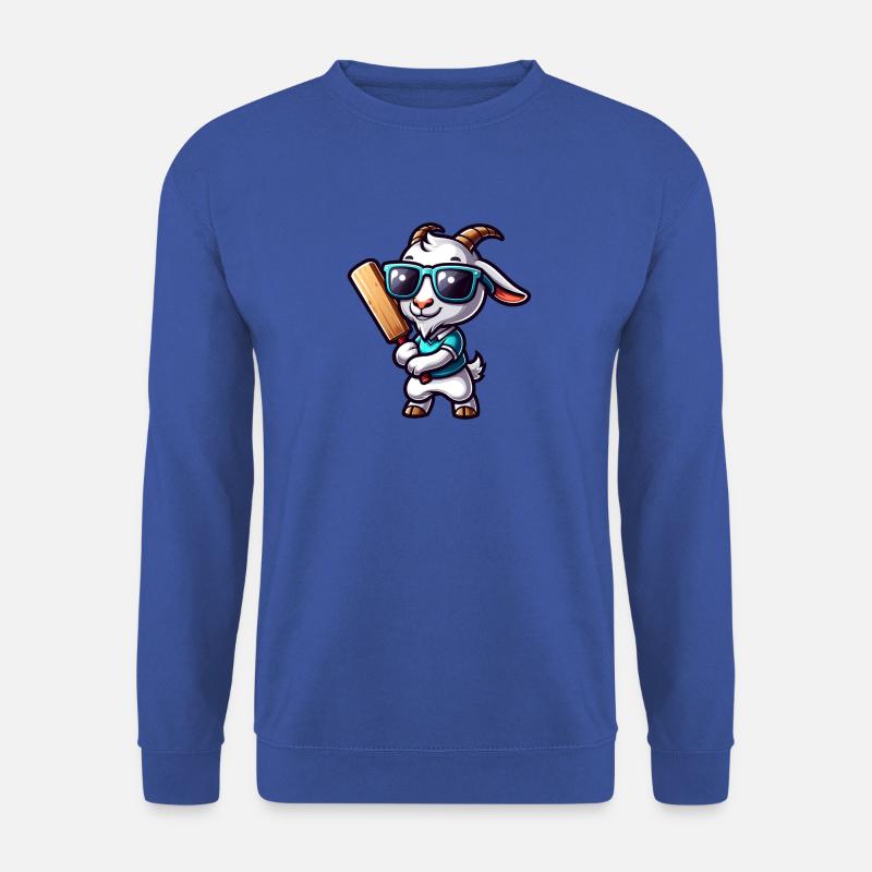 Goat Cricket Player Lover Design - Unisex Sweatshirt - royal blue