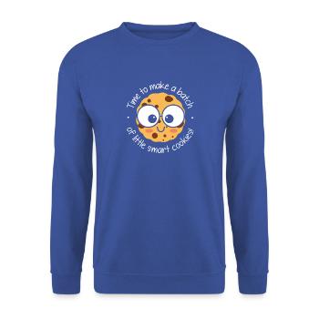 Enseignement Scolaire Enseignement Humour amusant - Sweat-shirt Unisexe - bleu royal - Devant - Alina (178cm) & Michal (187cm)