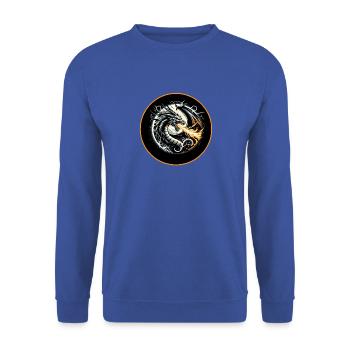 Dragon-2 - Sweat-shirt Unisexe - bleu royal - Devant - Alina (178cm) & Michal (187cm)