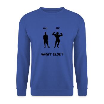 Toi ... moi ...quoi d'autre? - Sweat-shirt Unisexe - bleu royal - Devant - Alina (178cm) & Michal (187cm)