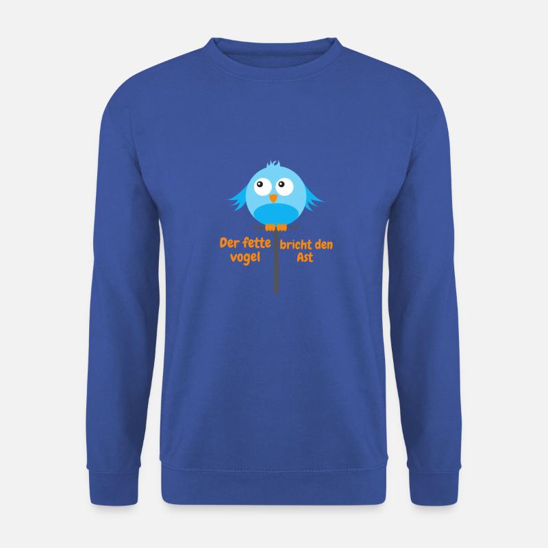 Dicker Vogel breiter Vogel Geschenkidee - Unisex Pullover - Royalblau
