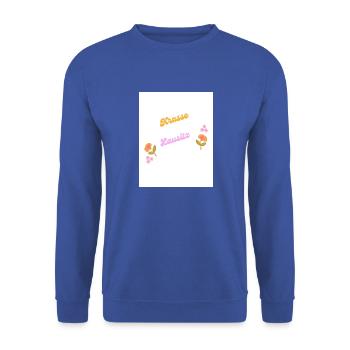 Lausitz - Unisex Pullover - Royalblau - Vorne - Alina (178cm) & Michal (187cm)