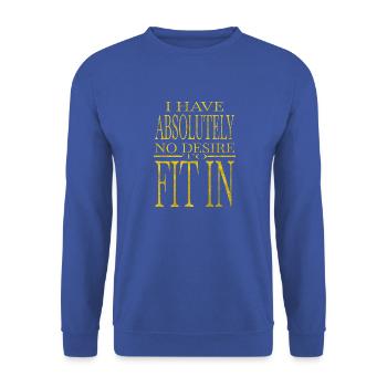 typographie anniversaire cadeau idée citations de l’école - Sweat-shirt Unisexe - bleu royal - Devant - Alina (178cm) & Michal (187cm)