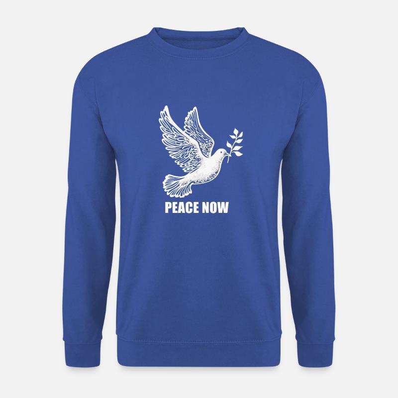 Frieden Jetzt - Peace Now - Friedenstaube - Unisex Pullover - Royalblau
