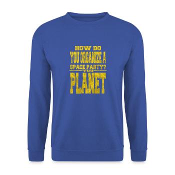 couleurs, télescope, citation, astrologie, blagues, vaisseau spatial - Sweat-shirt Unisexe - bleu royal - Devant - Alina (178cm) & Michal (187cm)
