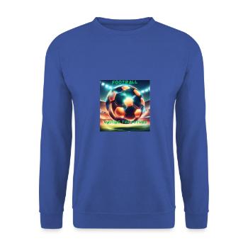 Fußball - Die Zukunft vereinen - Unisex Pullover - Royalblau - Vorne - Alina (178cm) & Michal (187cm)