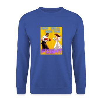 Weddingfight - Unisex Pullover - Royalblau - Vorne - Alina (178cm) & Michal (187cm)