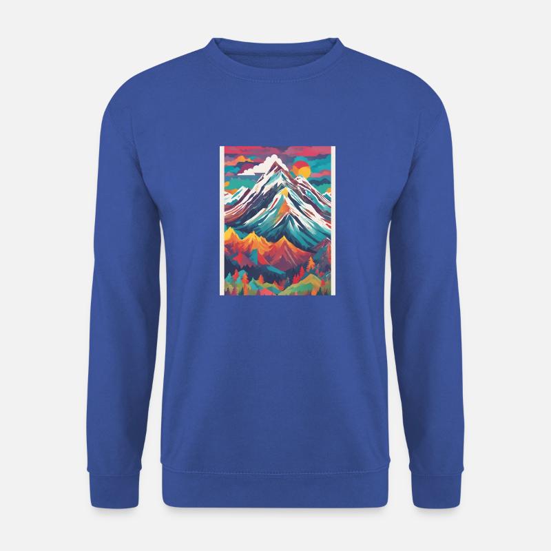 Bunte Berge - Unisex Pullover - Royalblau