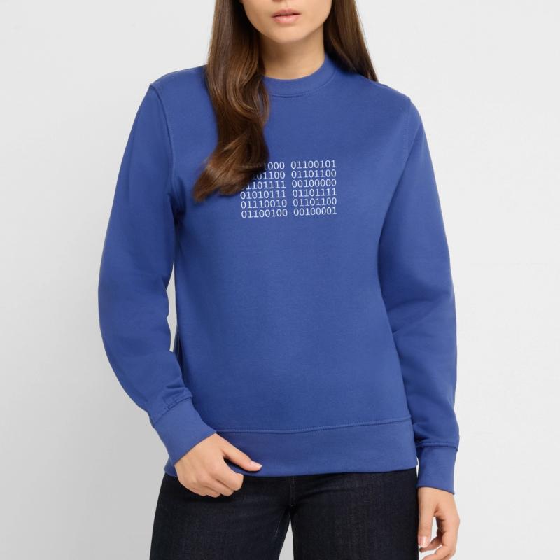 Hello World! Binary Unicode computer science Unisex Sweatshirt