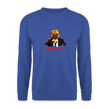 work smart pug - Unisex Sweatshirt - royal blue - Front - Alina (178cm) & Michal (187cm)