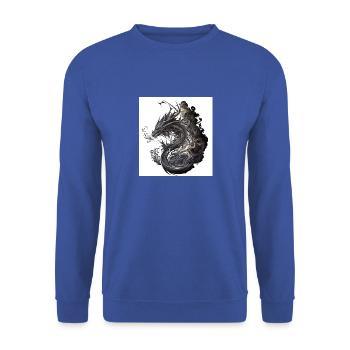 Evil Dragon - Unisex Sweatshirt - royal blue - Front - Alina (178cm) & Michal (187cm)