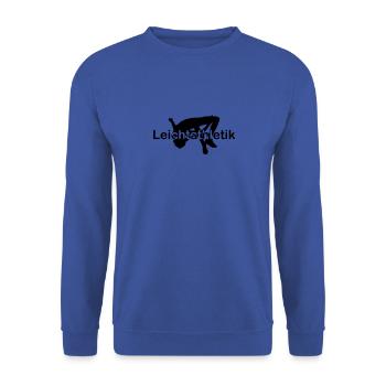 Athlétisme saut en hauteur écriture au centre - Sweat-shirt Unisexe - bleu royal - Devant - Alina (178cm) & Michal (187cm)