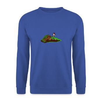 holzfäller - Unisex Pullover - Royalblau - Vorne - Alina (178cm) & Michal (187cm)