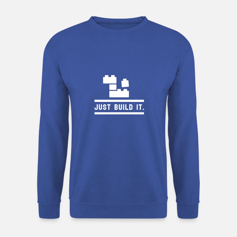 Bauen Bausteine Klemmsteine Blöcke Kind Geschenk - Unisex Pullover - Royalblau