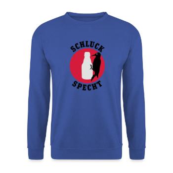 Schluckspecht - Unisex Pullover - Royalblau - Vorne - Alina (178cm) & Michal (187cm)