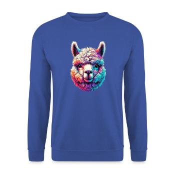 Alpaka - Unisex Pullover - Royalblau - Vorne - Alina (178cm) & Michal (187cm)