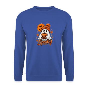 Halloween Gespenst Buch Kawaii Rosa Cute Halloween - Unisex Pullover - Royalblau - Vorne - Alina (178cm) & Michal (187cm)