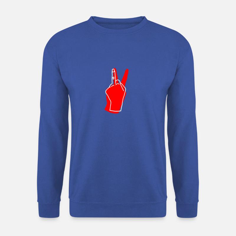 peace red - Unisex Pullover - Royalblau