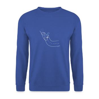 VTT, vélo Hobby VTT - Sweat-shirt Unisexe - bleu royal - Devant - Alina (178cm) & Michal (187cm)