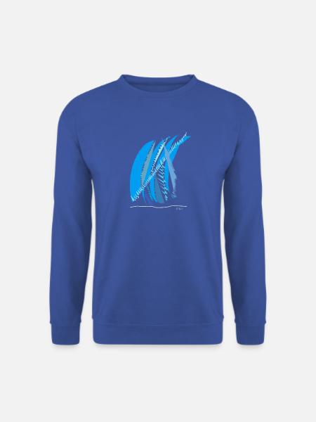 Line color - Unisex Pullover - Royalblau