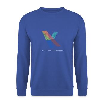 Graffiti design abstrait - Sweat-shirt Unisexe - bleu royal - Devant - Alina (178cm) & Michal (187cm)