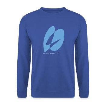 Abstract design the in love raindrops - Unisex Sweatshirt - royal blue - Front - Alina (178cm) & Michal (187cm)