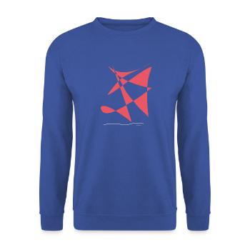 Cheval de dessin abstrait avec acrobate comme cavalier - Sweat-shirt Unisexe - bleu royal - Devant - Alina (178cm) & Michal (187cm)