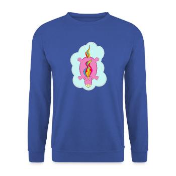 Einhorn - Unisex Pullover - Royalblau - Vorne - Alina (178cm) & Michal (187cm)