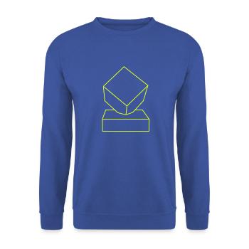 Cobble Roubaix Icon Jaune large - Sweat-shirt Unisexe - bleu royal - Devant - Alina (178cm) & Michal (187cm)