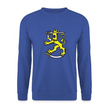 symbole finlandais drapeau au lion de Finlande - Sweat-shirt Unisexe - bleu royal - Devant - Alina (178cm) & Michal (187cm)