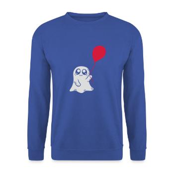 Conception de la bande dessinée Balloon Spirit - Sweat-shirt Unisexe - bleu royal - Devant - Alina (178cm) & Michal (187cm)