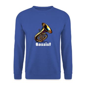 Tuba & B-Bass – Chemise de fanfare amusante pour la musique - Sweat-shirt Unisexe - bleu royal - Devant - Alina (178cm) & Michal (187cm)