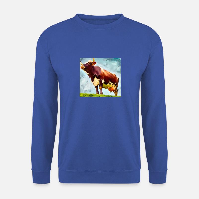 Sehen Sie sich eine Kuh an - Unisex Pullover - Royalblau