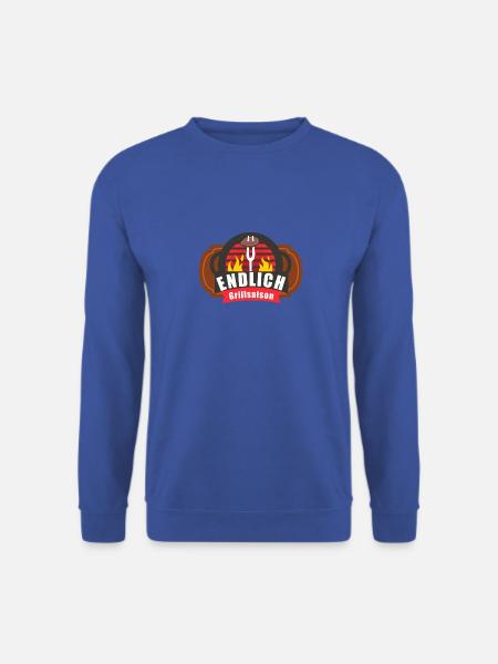 Grillsaison Goodies, Grillen, BBQ, Camping - Unisex Pullover - Royalblau