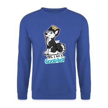 Good Boy Husky - Sweat-shirt Unisexe - bleu royal - Devant - Alina (178cm) & Michal (187cm)
