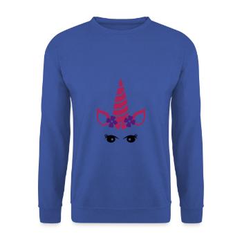 unicorn 3392546 - Unisex Sweatshirt - royal blue - Front - Alina (178cm) & Michal (187cm)