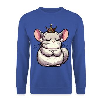 Chinchilla Chinchillas Chinchilla Owner Rodent - Unisex Sweatshirt - royal blue - Front - Alina (178cm) & Michal (187cm)