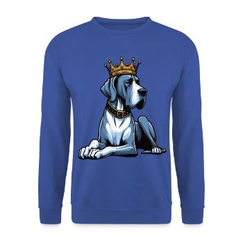Grand Dogue Propriétaire de Dogue Grand Dane Fan de Grand Dogue - Sweat-shirt Unisexe - bleu royal - Devant - Alina (178cm) & Michal (187cm)