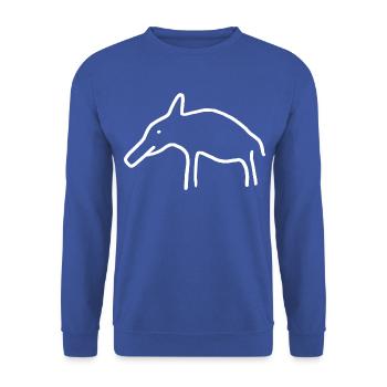 Wild boar - Unisex Sweatshirt - royal blue - Front - Alina (178cm) & Michal (187cm)