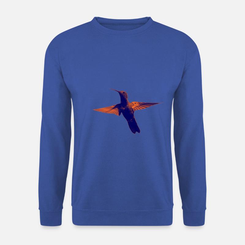 Kolibri exotisch Kunst Vogel Natur fliegen cool - Unisex Pullover - Royalblau