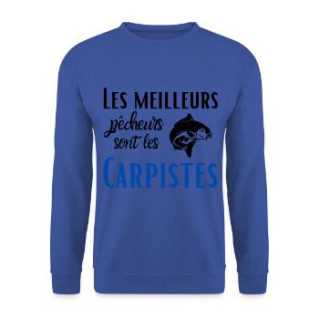 Les meilleurs sont les Carpistes, cadeau pêche - Sweat-shirt Unisexe - bleu royal - Devant - Alina (178cm) & Michal (187cm)