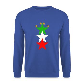 Motif d'éventail Italie - Sweat-shirt Unisexe - bleu royal - Devant - Alina (178cm) & Michal (187cm)