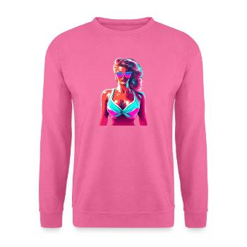 Fille de plage - Sweat-shirt Unisexe - rose - Devant