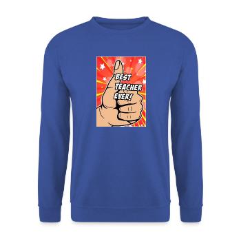 Bester Lehrer aller Zeiten - Unisex Pullover - Royalblau - Vorne - Alina (178cm) & Michal (187cm)